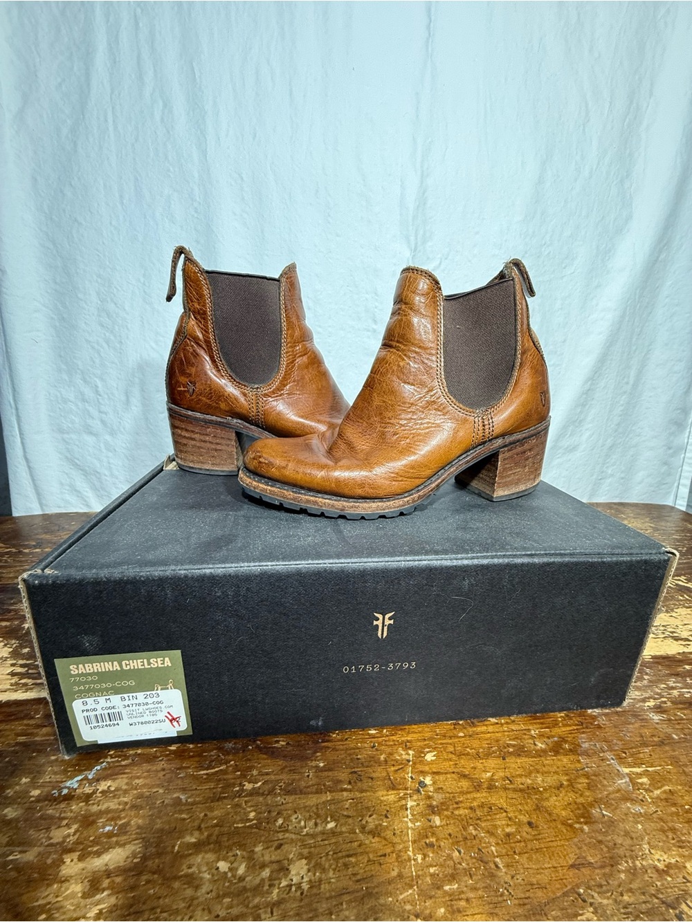 Frye Women's Chelsea Ankle Boots in Cognac Leather - Picture 3 of 7